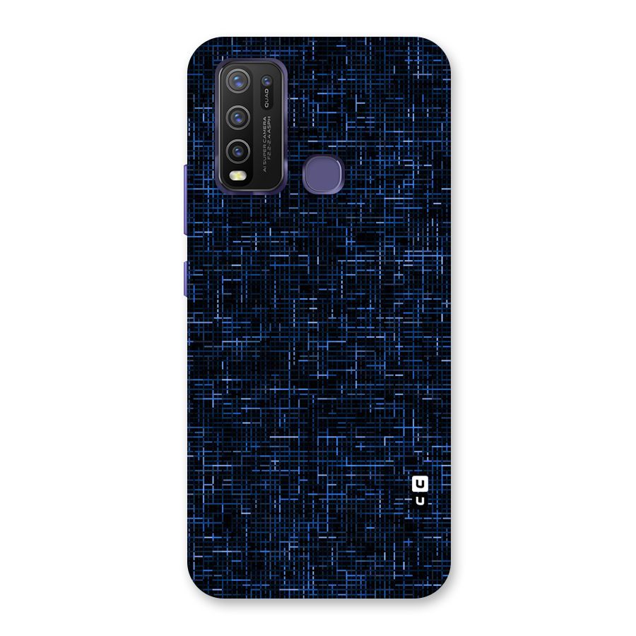 Criss Cross Blue Pattern Back Case for Vivo Y30