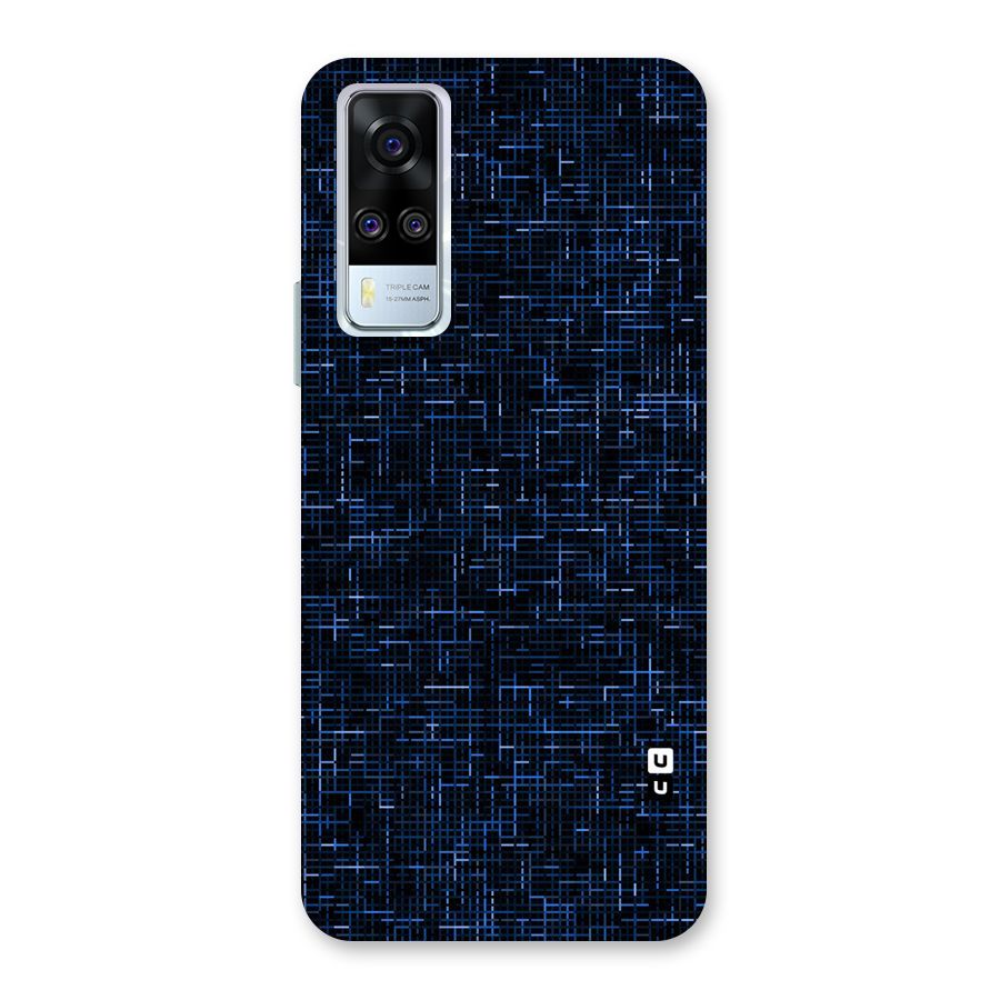Criss Cross Blue Pattern Back Case for Vivo Y31