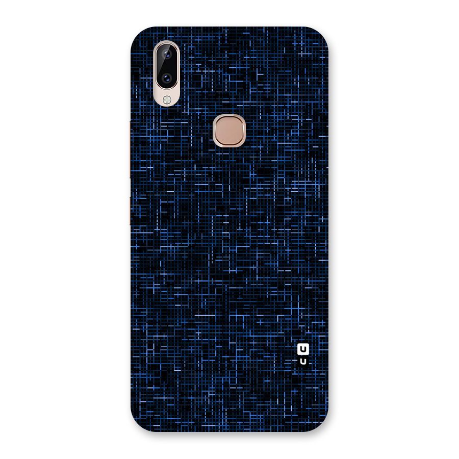 Criss Cross Blue Pattern Back Case for Vivo Y83 Pro