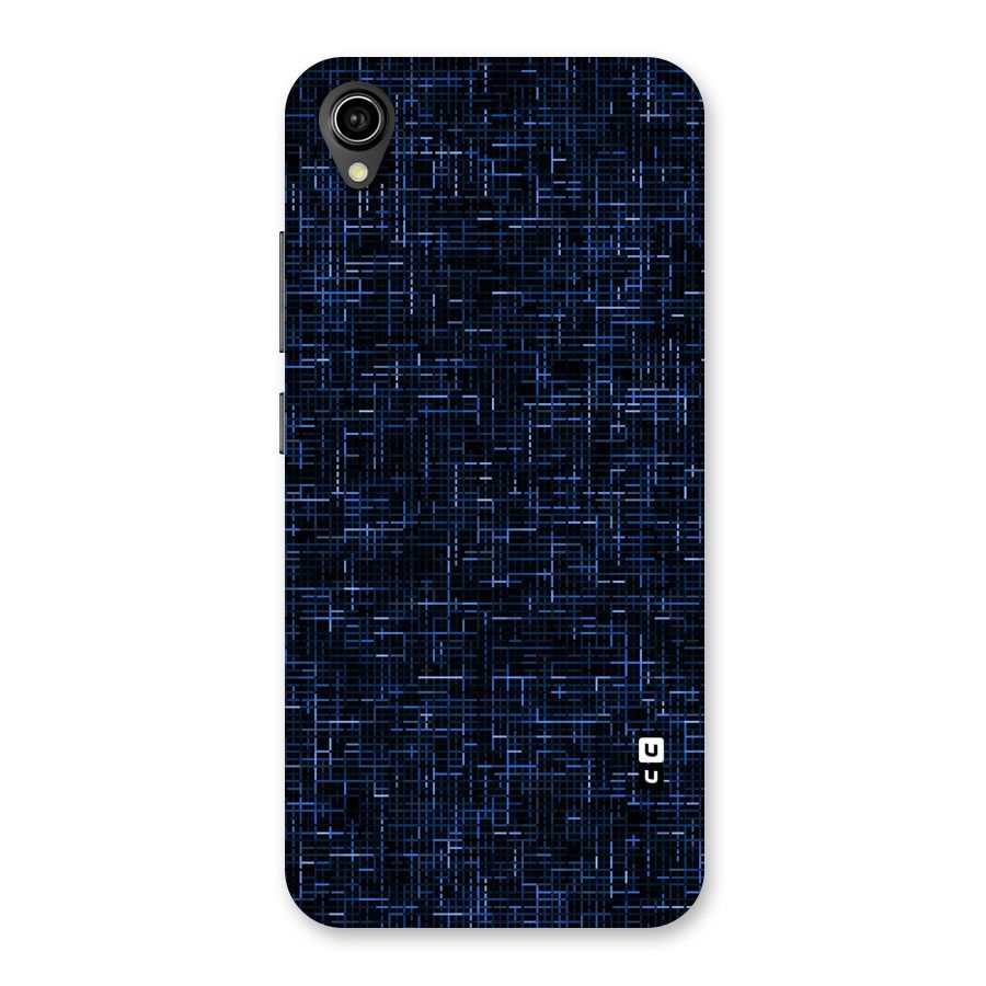 Criss Cross Blue Pattern Back Case for Vivo Y90