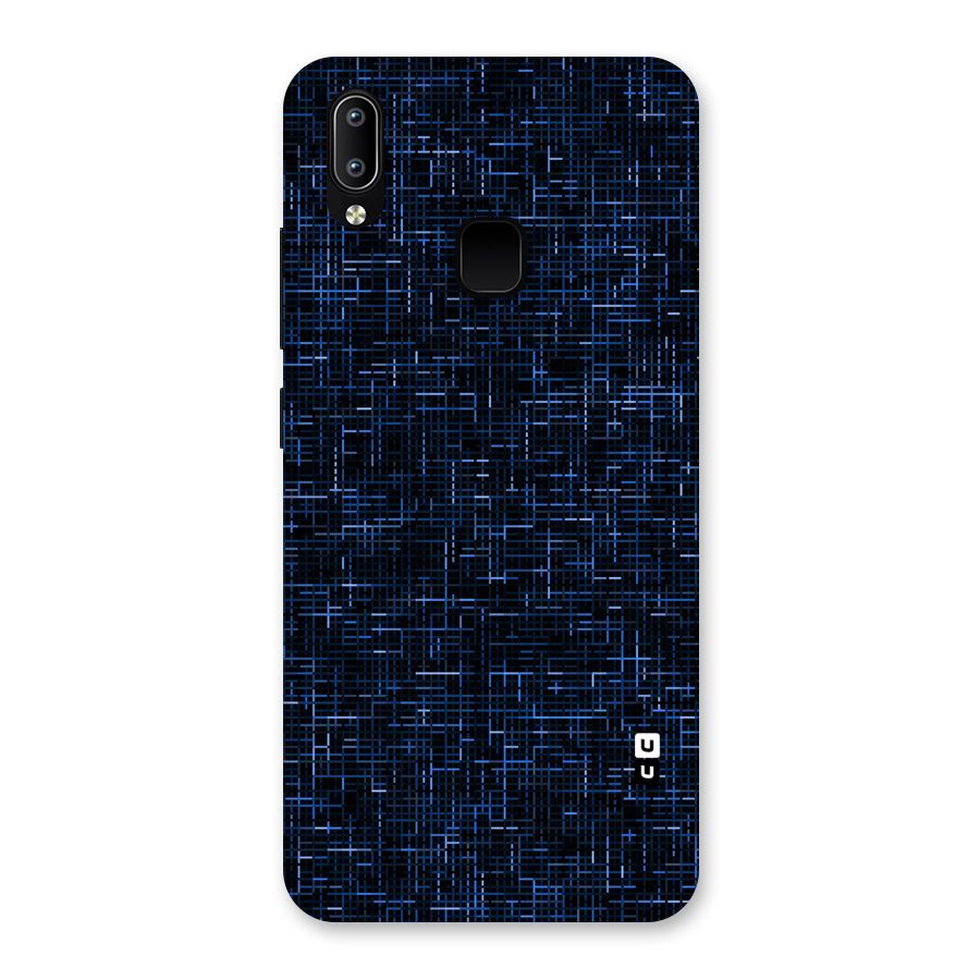 Criss Cross Blue Pattern Back Case for Vivo Y93