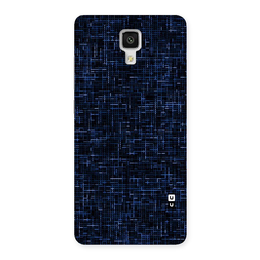 Criss Cross Blue Pattern Back Case for Xiaomi Mi 4