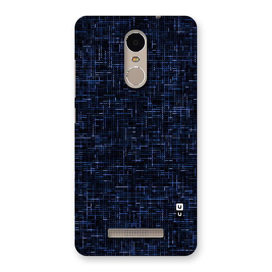 Criss Cross Blue Pattern Back Case for Xiaomi Redmi Note 3
