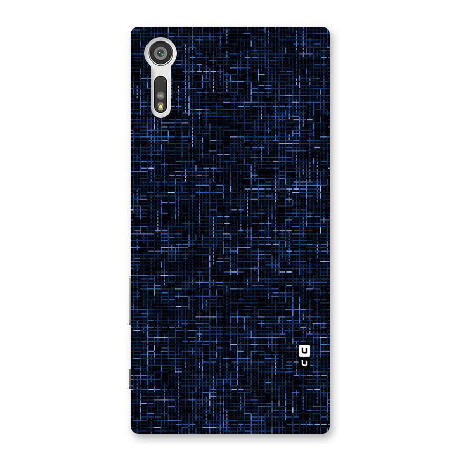 Criss Cross Blue Pattern Back Case for Xperia XZ