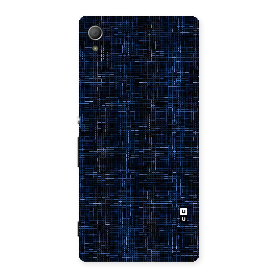 Criss Cross Blue Pattern Back Case for Xperia Z3 Plus
