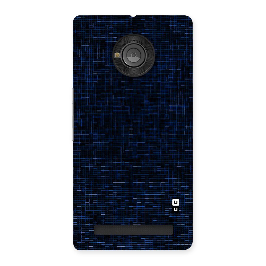 Criss Cross Blue Pattern Back Case for Yu Yuphoria