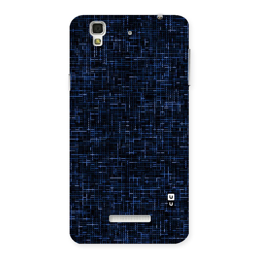 Criss Cross Blue Pattern Back Case for Yu Yureka
