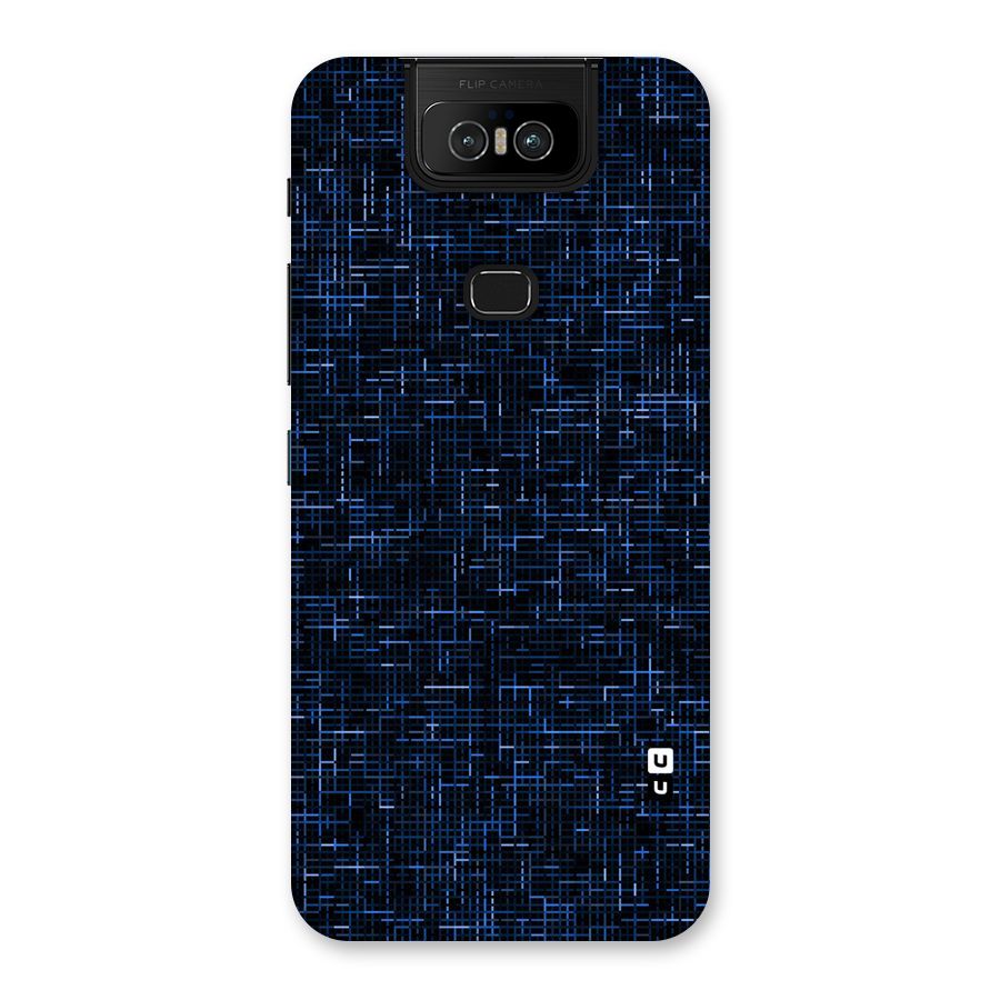 Criss Cross Blue Pattern Back Case for Zenfone 6z
