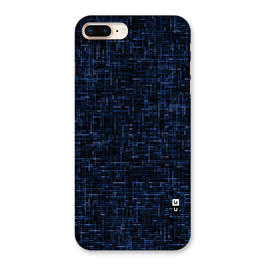 Criss Cross Blue Pattern Back Case for iPhone 8 Plus