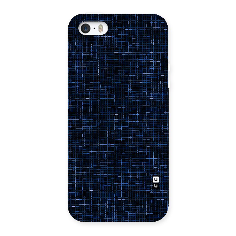 Criss Cross Blue Pattern Back Case for iPhone SE