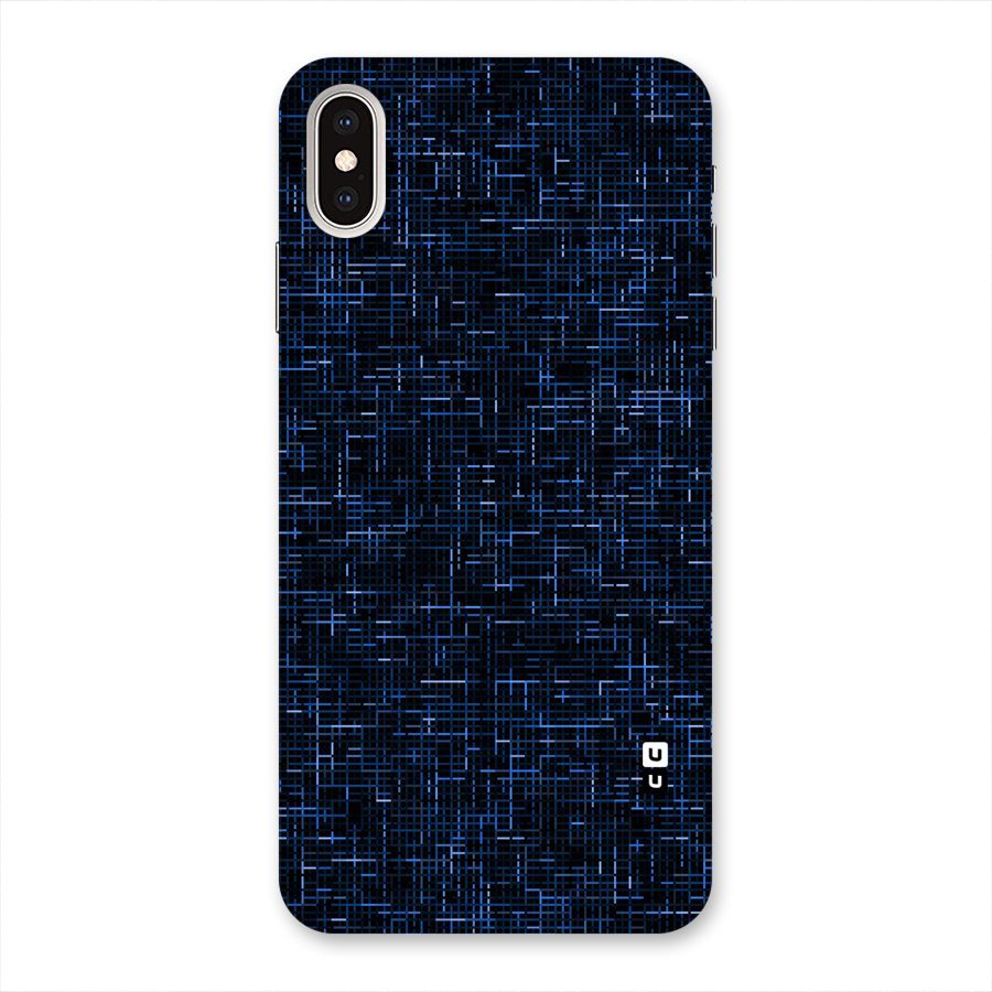 Criss Cross Blue Pattern Back Case for iPhone XS Max