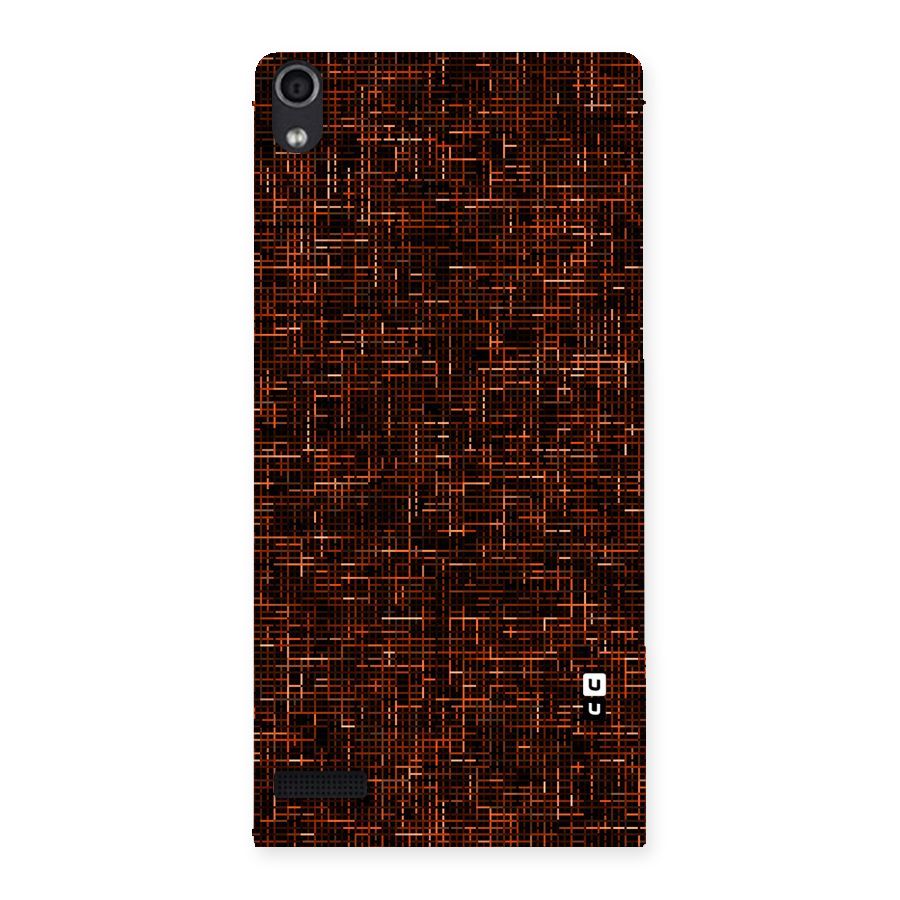 Criss Cross Brownred Pattern Back Case for Ascend P6