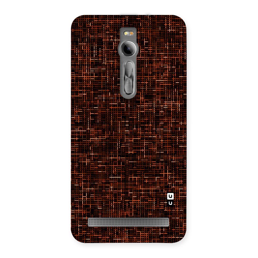 Criss Cross Brownred Pattern Back Case for Asus Zenfone 2