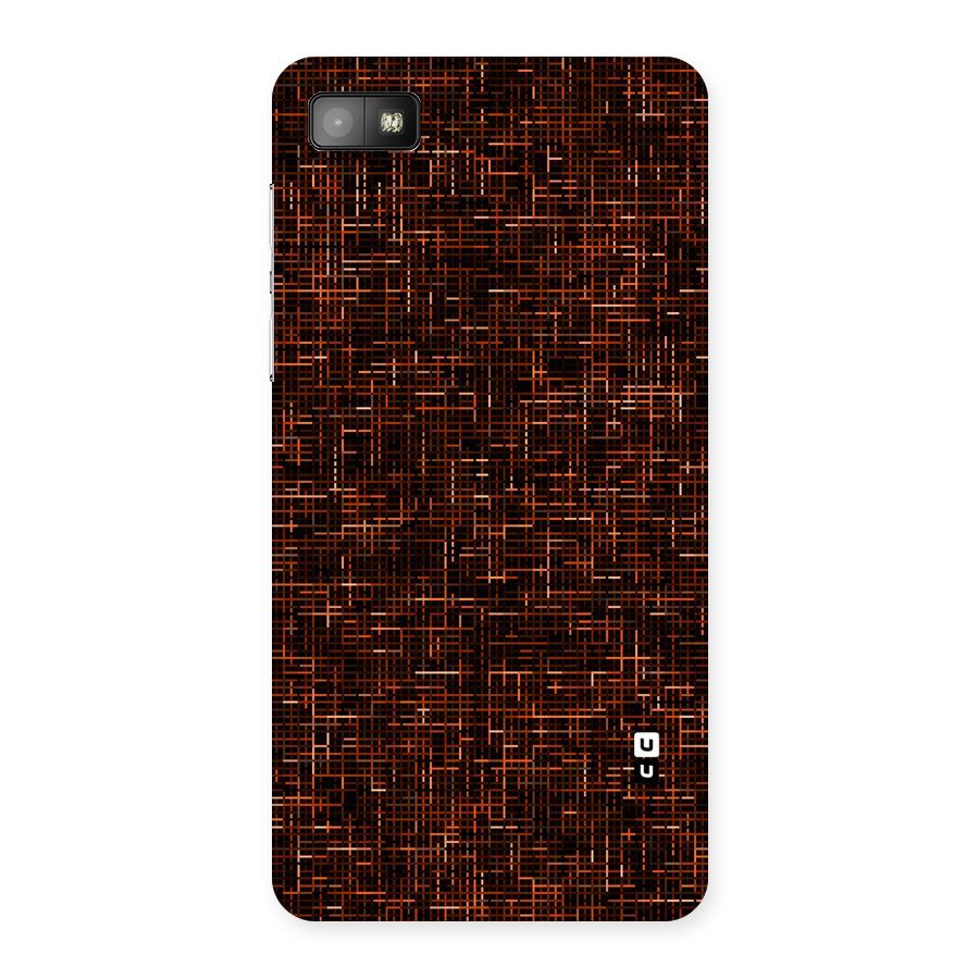 Criss Cross Brownred Pattern Back Case for Blackberry Z10