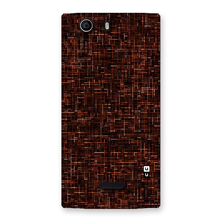 Criss Cross Brownred Pattern Back Case for Canvas Nitro 2 E311