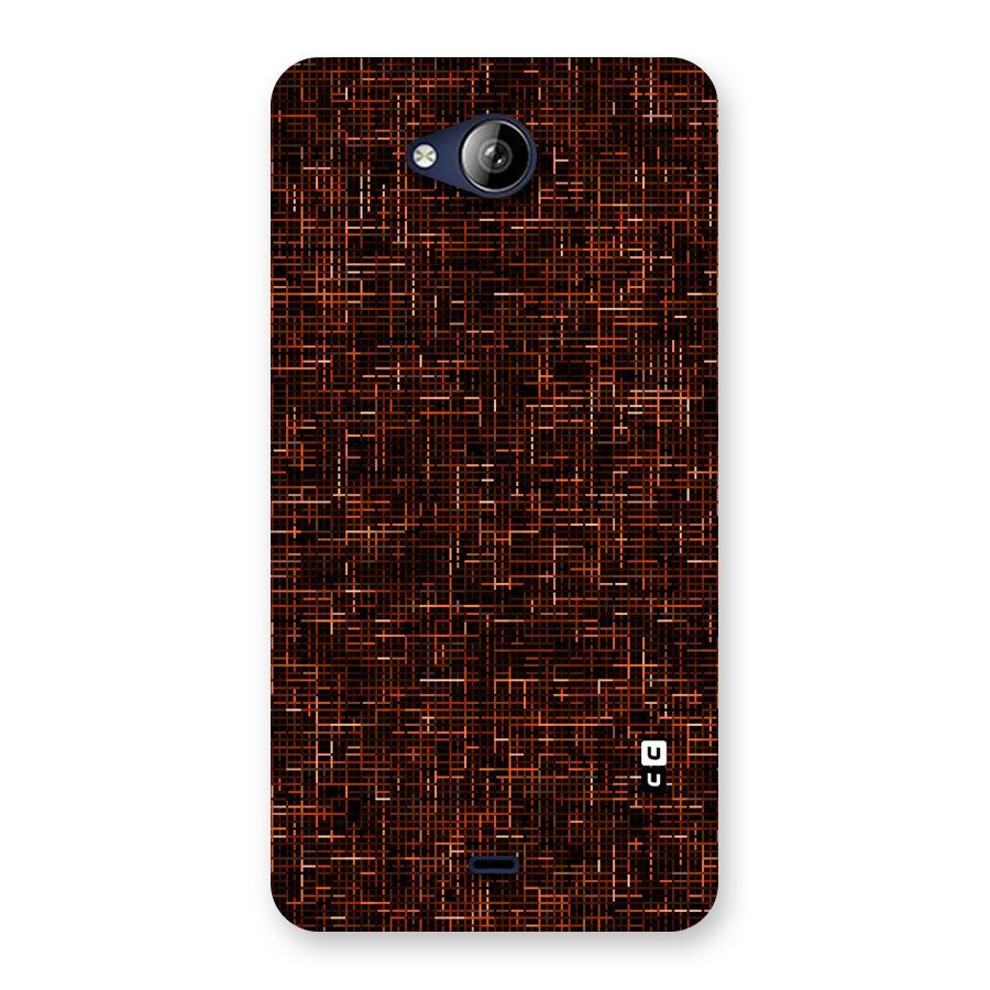 Criss Cross Brownred Pattern Back Case for Canvas Play Q355