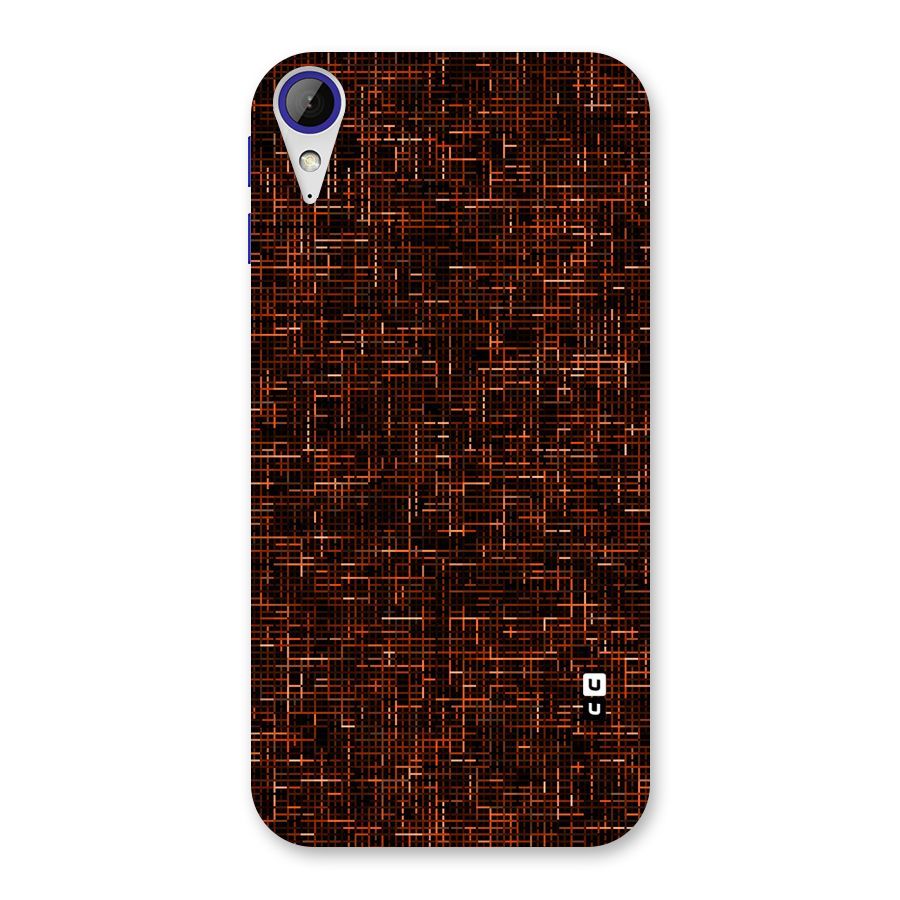 Criss Cross Brownred Pattern Back Case for Desire 830