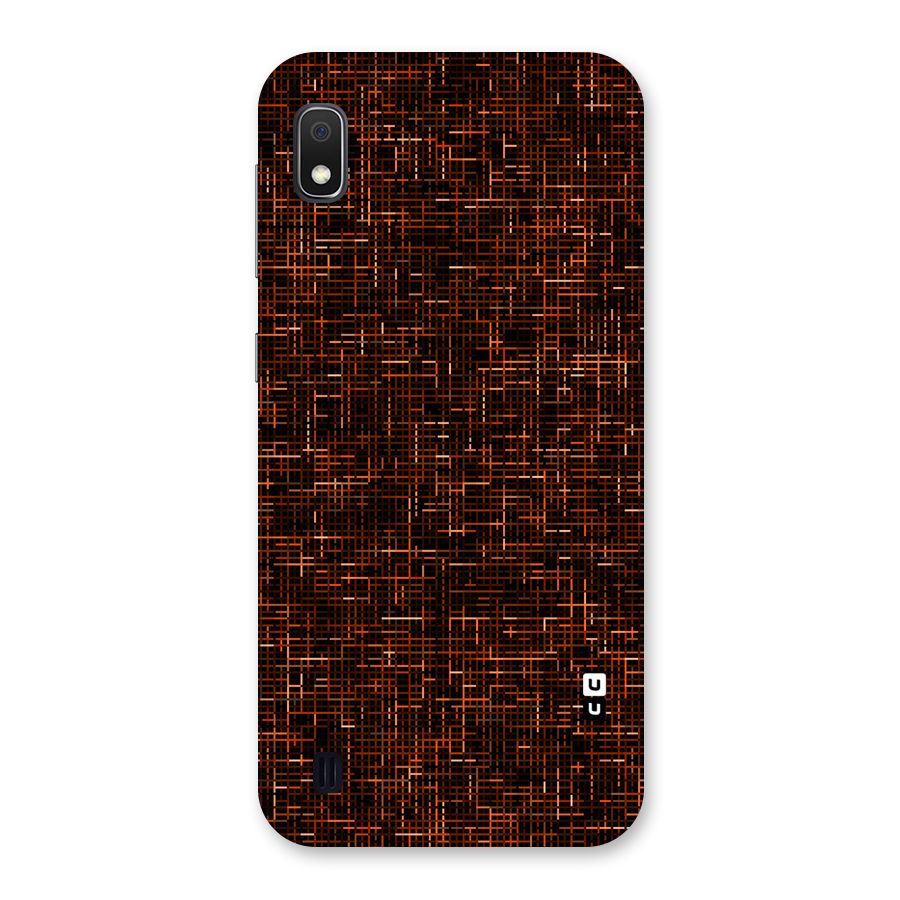 Criss Cross Brownred Pattern Back Case for Galaxy A10