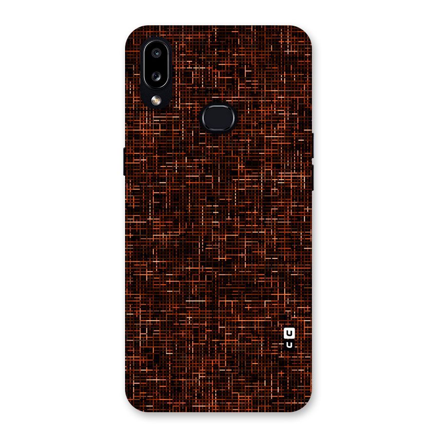 Criss Cross Brownred Pattern Back Case for Galaxy A10s