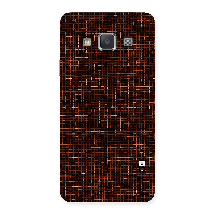 Criss Cross Brownred Pattern Back Case for Galaxy A3
