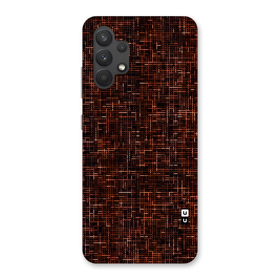 Criss Cross Brownred Pattern Back Case for Galaxy A32