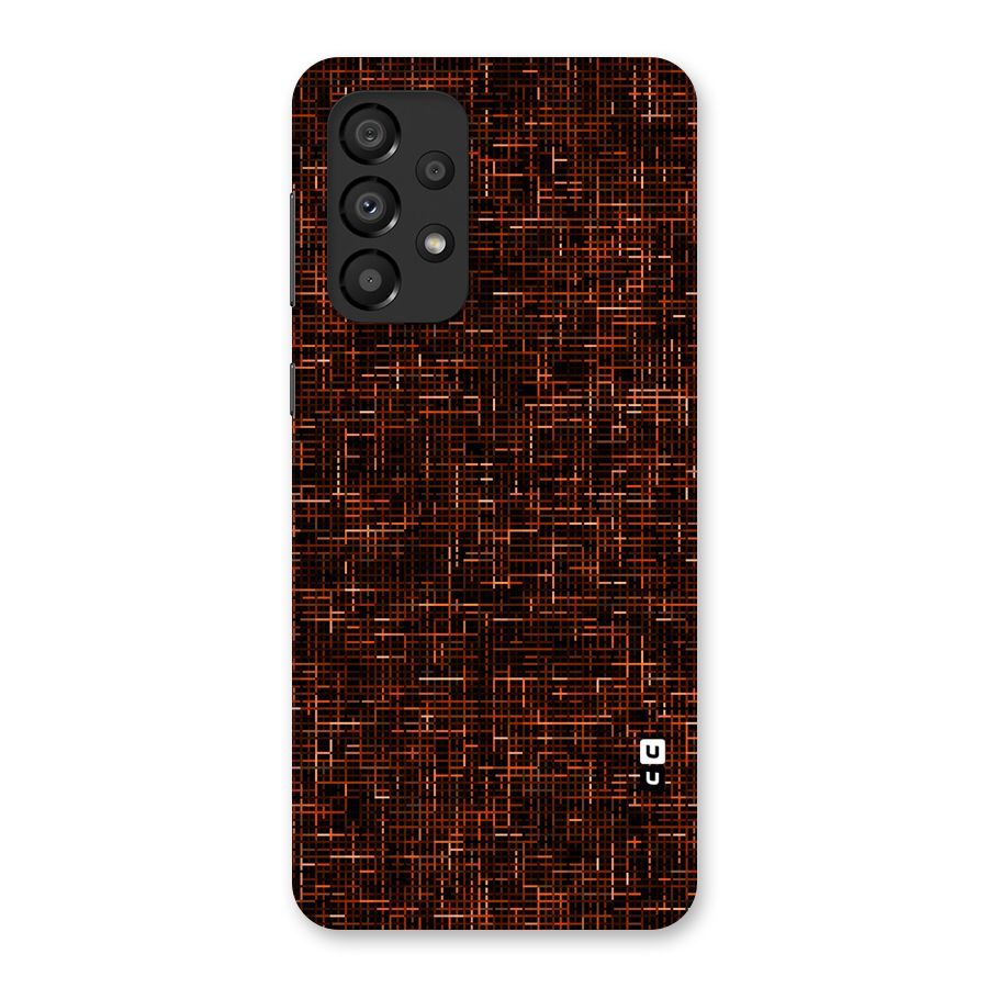 Criss Cross Brownred Pattern Back Case for Galaxy A33 5G