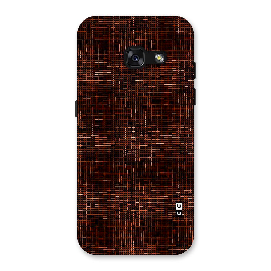 Criss Cross Brownred Pattern Back Case for Galaxy A3 (2017)