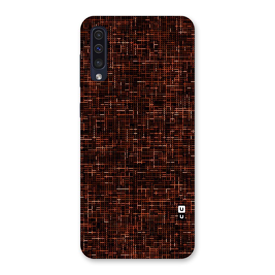 Criss Cross Brownred Pattern Back Case for Galaxy A50