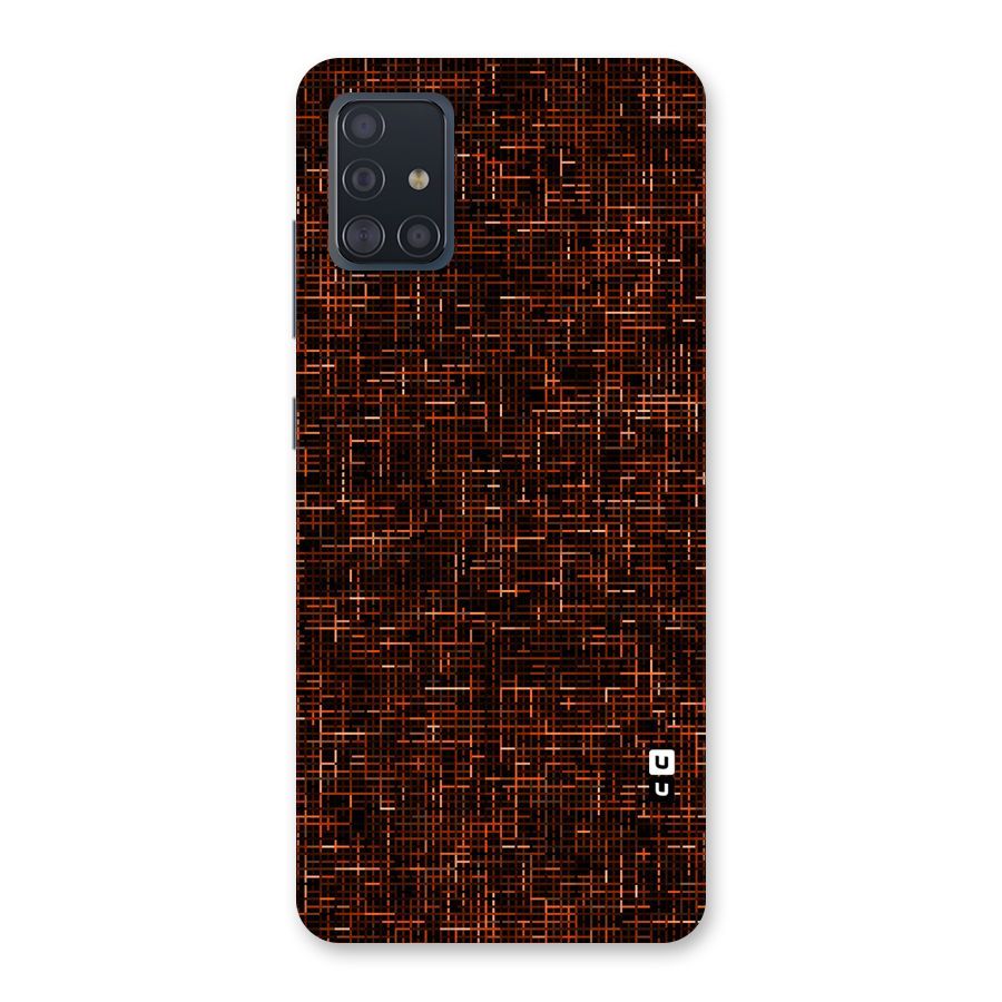 Criss Cross Brownred Pattern Back Case for Galaxy A51