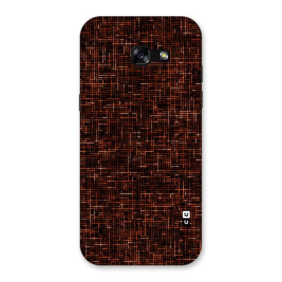 Criss Cross Brownred Pattern Back Case for Galaxy A5 2017