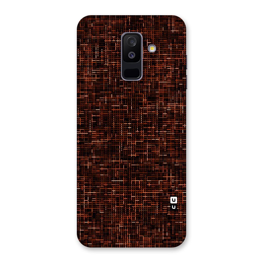 Criss Cross Brownred Pattern Back Case for Galaxy A6 Plus