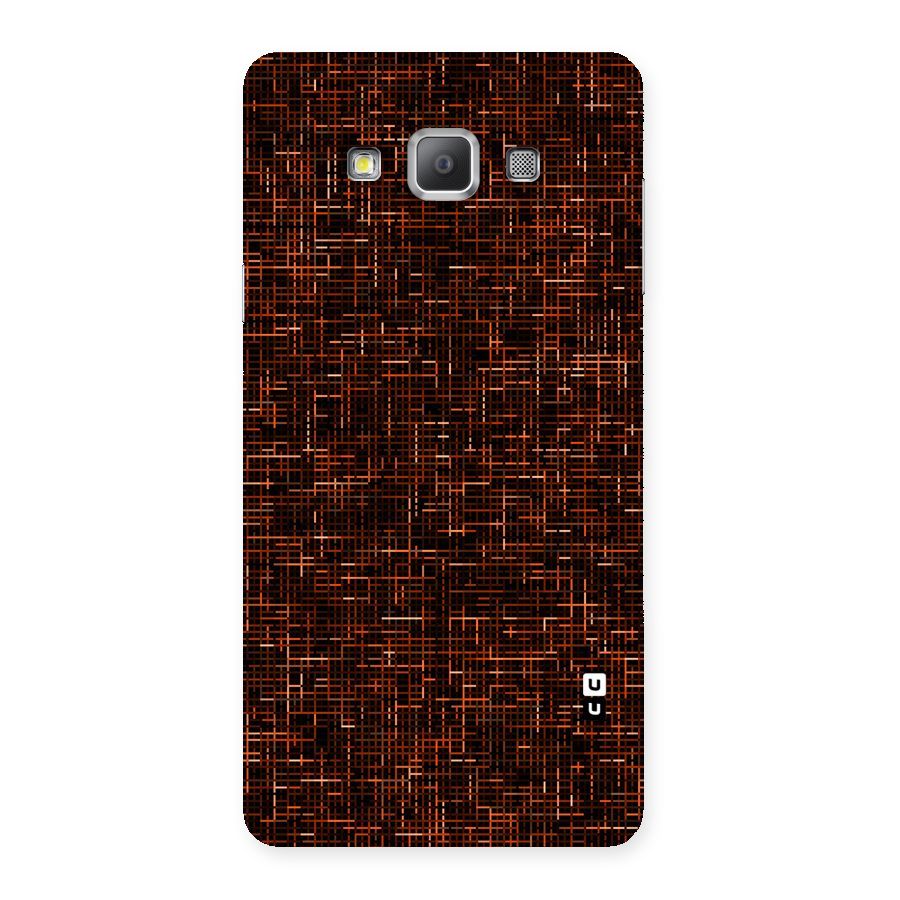 Criss Cross Brownred Pattern Back Case for Galaxy A7