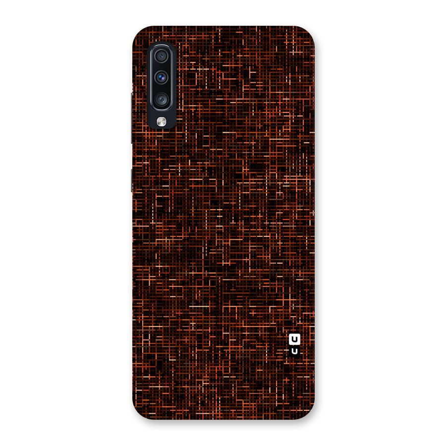 Criss Cross Brownred Pattern Back Case for Galaxy A70