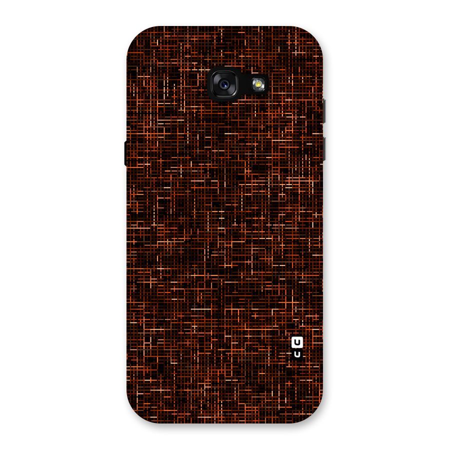 Criss Cross Brownred Pattern Back Case for Galaxy A7 (2017)