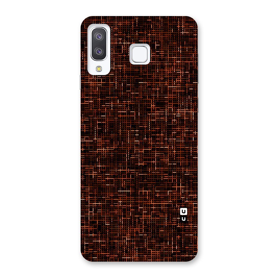 Criss Cross Brownred Pattern Back Case for Galaxy A8 Star