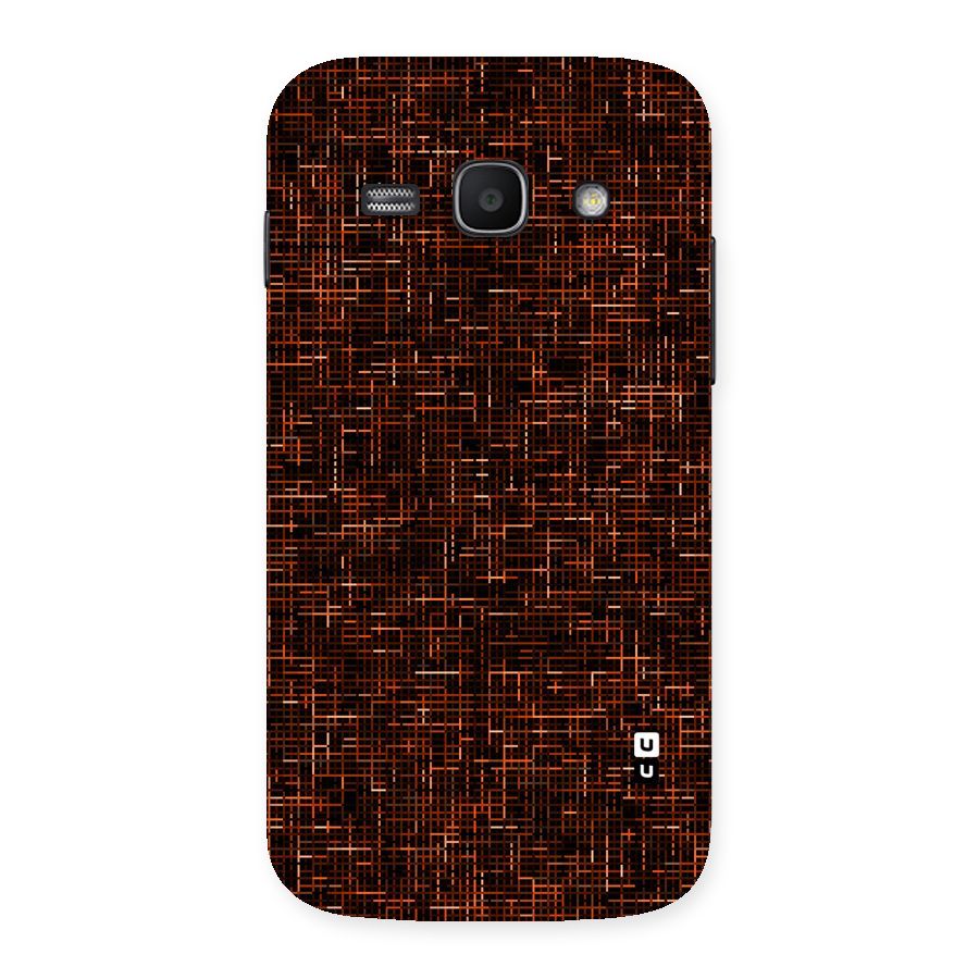 Criss Cross Brownred Pattern Back Case for Galaxy Ace 3