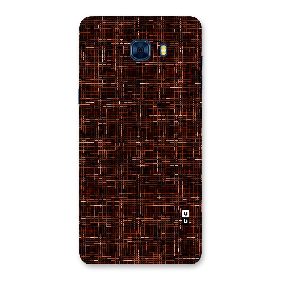 Criss Cross Brownred Pattern Back Case for Galaxy C7 Pro