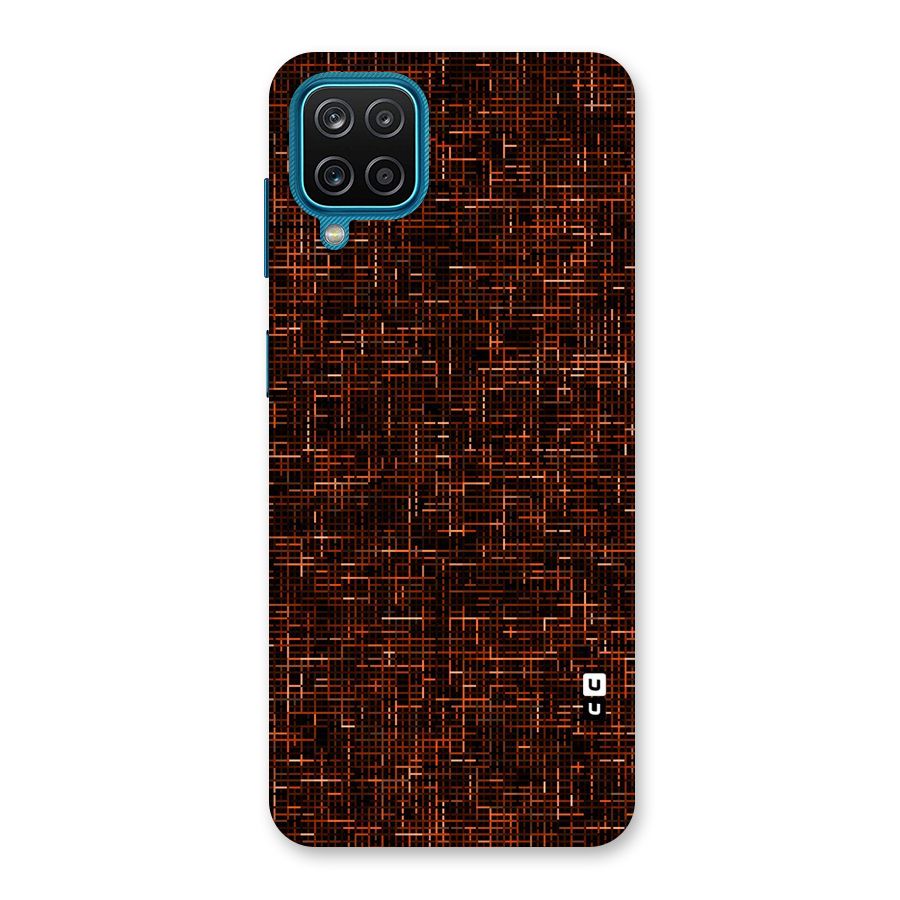 Criss Cross Brownred Pattern Back Case for Galaxy F12