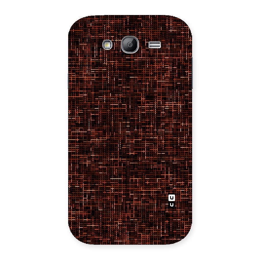 Criss Cross Brownred Pattern Back Case for Galaxy Grand Neo