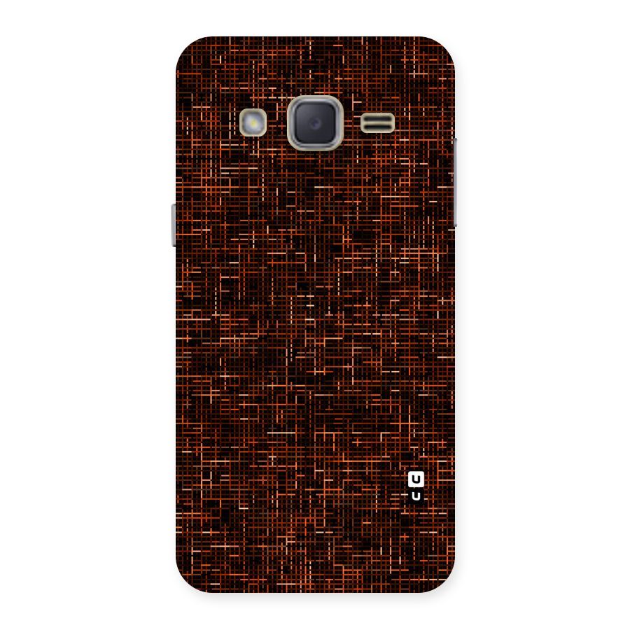 Criss Cross Brownred Pattern Back Case for Galaxy J2