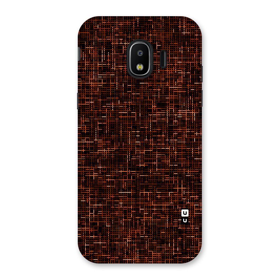 Criss Cross Brownred Pattern Back Case for Galaxy J2 Pro 2018
