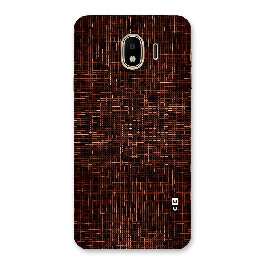 Criss Cross Brownred Pattern Back Case for Galaxy J4