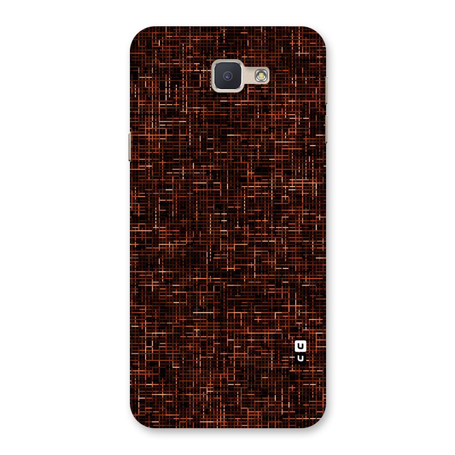 Criss Cross Brownred Pattern Back Case for Galaxy J5 Prime