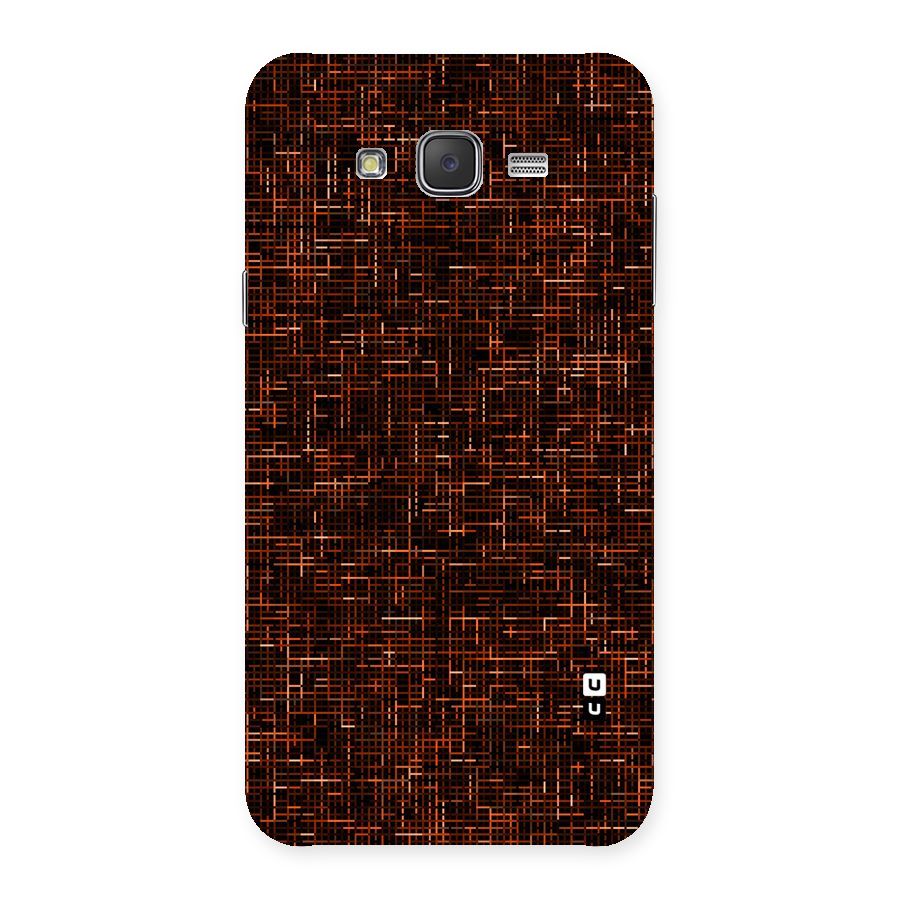 Criss Cross Brownred Pattern Back Case for Galaxy J7