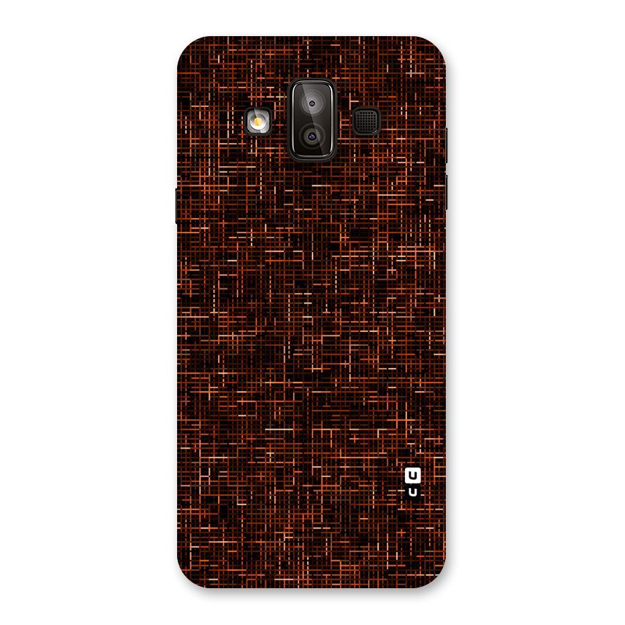 Criss Cross Brownred Pattern Back Case for Galaxy J7 Duo