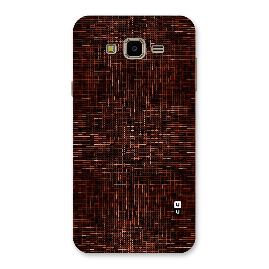 Criss Cross Brownred Pattern Back Case for Galaxy J7 Nxt