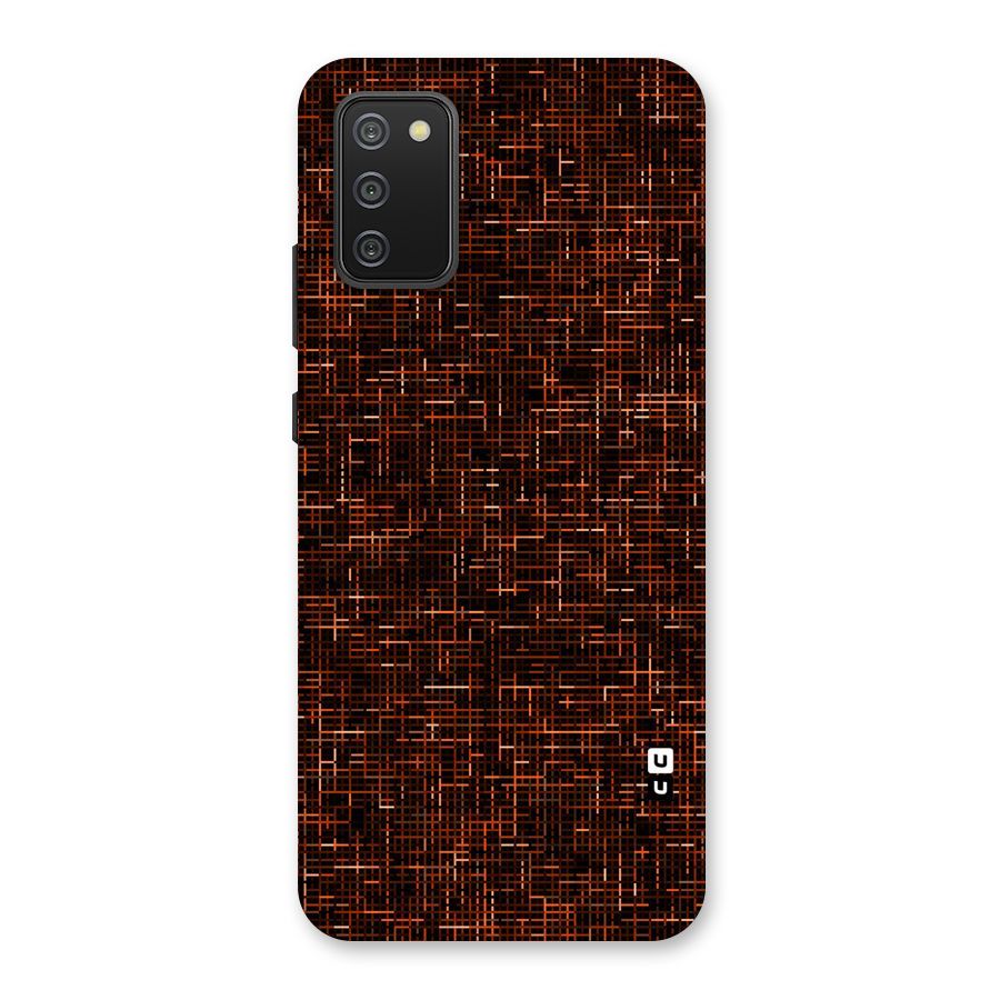Criss Cross Brownred Pattern Back Case for Galaxy M02s