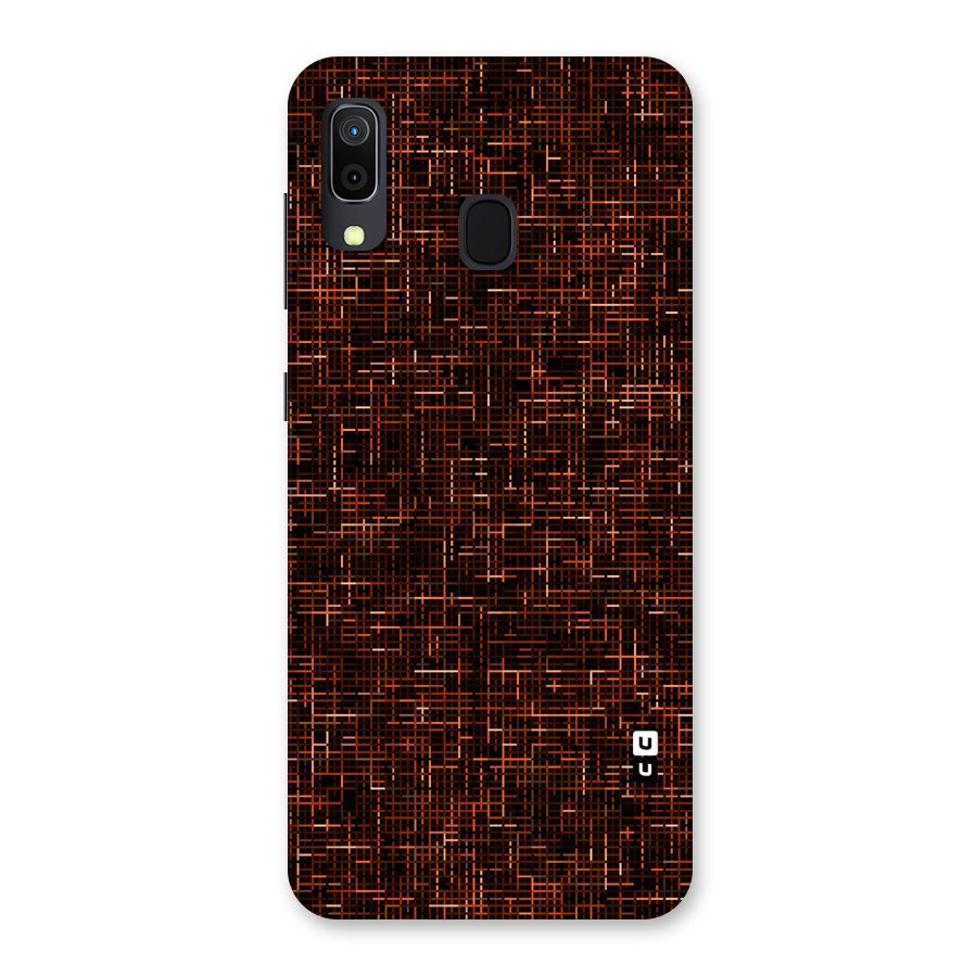 Criss Cross Brownred Pattern Back Case for Galaxy M10s