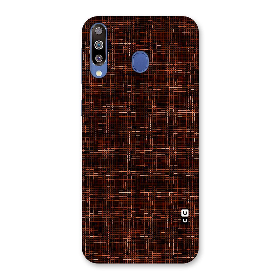 Criss Cross Brownred Pattern Back Case for Galaxy M30