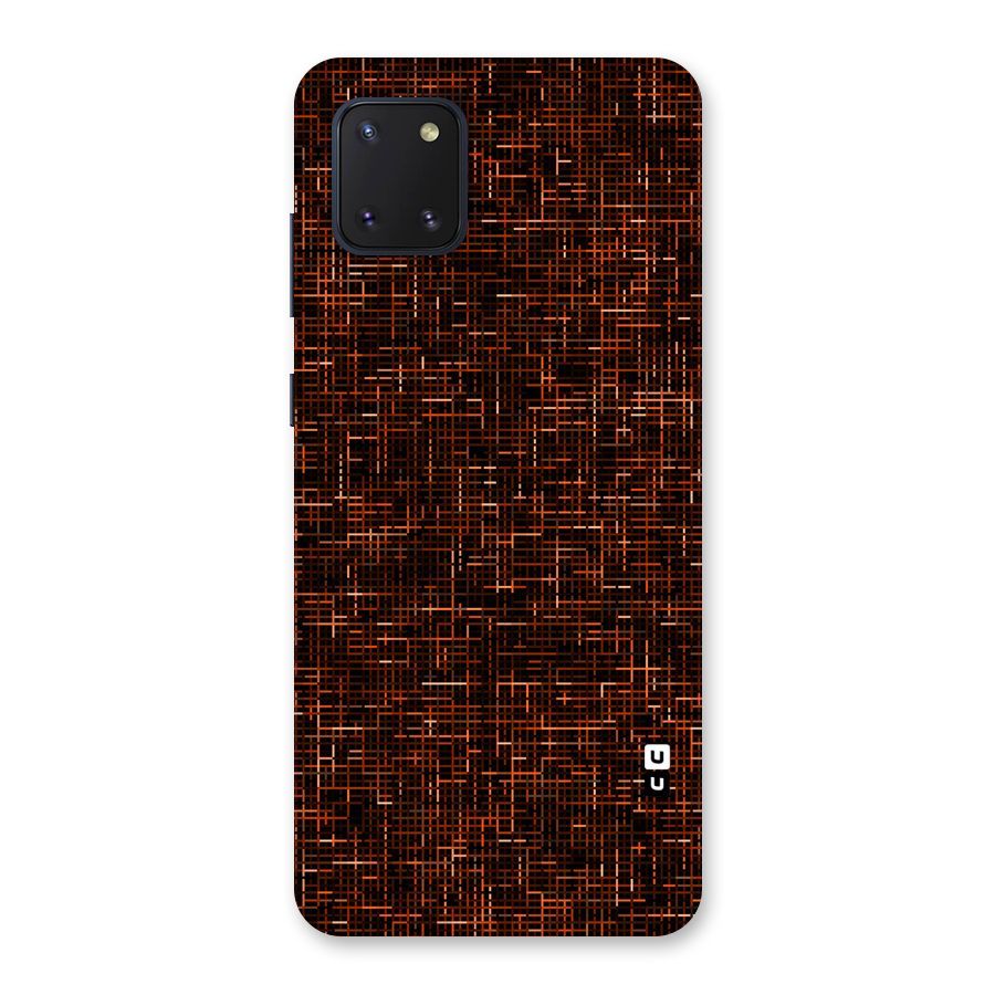 Criss Cross Brownred Pattern Back Case for Galaxy Note 10 Lite